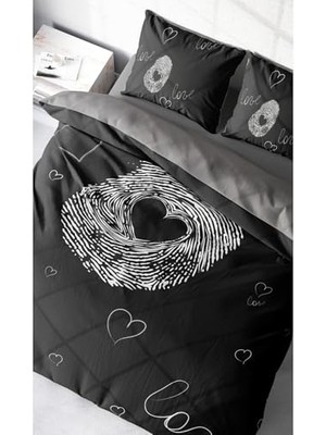 Defne Store Love Sign Romantik Çift Kişilik Nevresim Takımı, MONOHOME3671