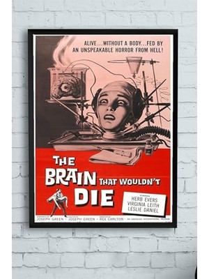 Defne Store (PSTER10310) Brain That Wouldnt Die Bilimsel Çerçeveli Tablo (50X70 Cm)