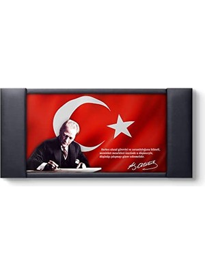 Defne Store Atatürk, Makam Odası Deri Çerçeveli Tablo 200 x 100