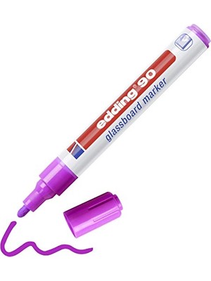 Defne Store 90 Cam Yazı Tahtası Kalemi; Mor, 1 Cam Kalem, 2-3 mm Yuvarlak Uç