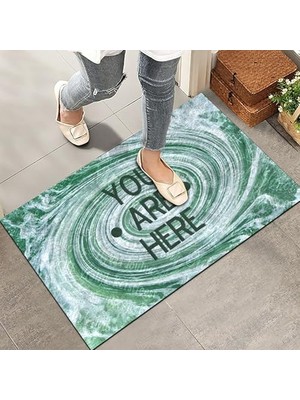 Defne Store You're Here Modern Kapı Önü Paspası, Ev, Ofis ve Dış Mekân Kullanımı Için 45X65