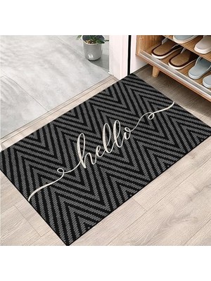 Defne Store Kapı Önü Paspası; Modern ve Kapı Paspası | Ev, Ofis ve Dış Mekân Kullanımı Için (Hello Zigzag) 45X65