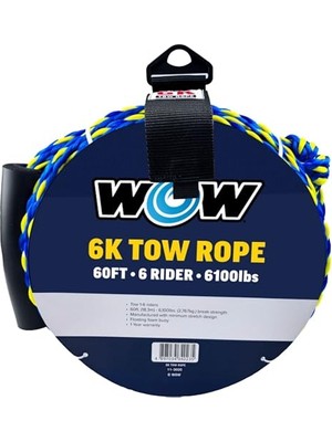 Defne Store )"ağır Hizmet Rope"wow Watersports; 11-3020 Dünya, 6 Riders, 60 Ayaklar Çekme Halatı Kadar 6100 Köpük Şamandıralar Â € Yüzer, Molası Gücü Pounds”