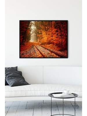 Defne Store (PSTER12272) Sonbahar Manzara Çerçeveli Tablo 4 (50X70 Cm)