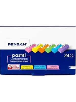 Defne Store Pensan Pastel Renkli Silgi 3 Adet