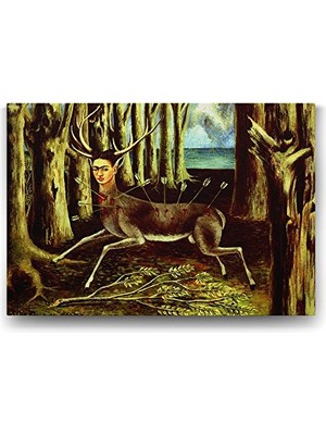 Defne Store Frida Kahlo - The Wounded Deer Tablosu - 75X50 cm