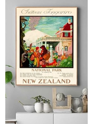 Defne Store PSTER18526 Yeni Zelanda Manzara Kanvas Tablo 30 x 40