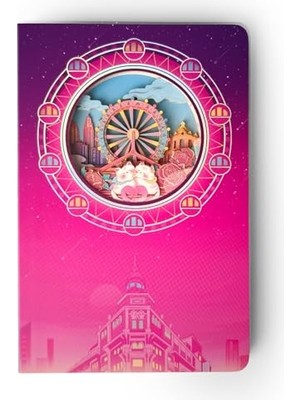 Defne Store 3D Oyma Sayfalı Döner Dolap Temalı Defter Ajanda, 120 Yaprak, 20,8 x 14 cm