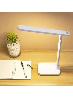 Defne Store 5 Adet Şarjlı Masa Lambası, 3 Renk, Dokunmatik Telefon Standlı, 9W