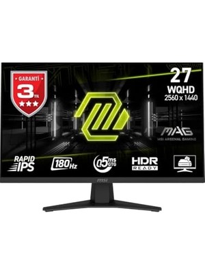 Defne Store 27" Mag 274QF Wqhd 16:9 Flat Rapid IPS 180Hz 0.5ms Adaptive-Sync Gaming Monitör