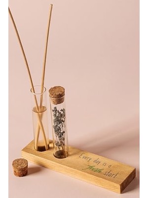 Defne Store Motive Tasarımlı Dekoratif Set - Bambu Oda Kokusu Şişesi