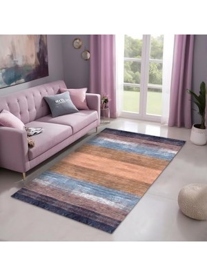 Defne Store Kadife Kaymaz Pamuk Tabanlı Yıkanabilir Antibakteriyel Salon Halısı 160X230