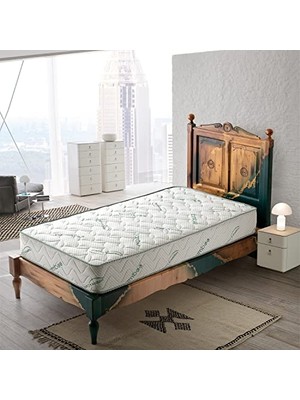 Defne Store Opalin 120X180 Jungle Bamboo Ortopedik Tek Kişilik Yaylı Yatak 120 * 180 Ortopedik Yaylı Yatak