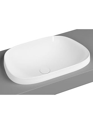 Defne Store Frame 5653B403-0016 Tezgâh Üstü Tv Lavabo, 57 Cm, Beyaz