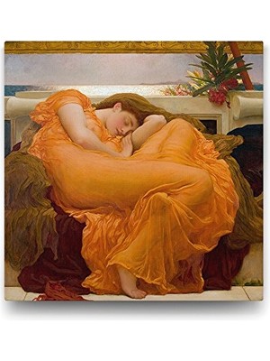 Defne Store Frederic Leighton - Haziran Alevi Tablosu, 40X40 cm