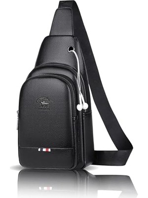 Defne Store Unisex Çapraz Askılı Çanta, Göğüs Çanta, Kulaklık Çıkışlı Omuz Çanta, Tek Kol Bodybag