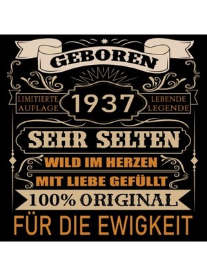 Defne Store 1937 Doğumlular Için 86. Yaş Günü Misafir Defteri, Almanca