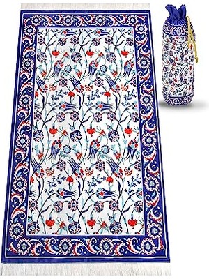 Defne Store Ipek Dokulu Taşıma Çantalı Seccade Desen 5; 62X110 cm
