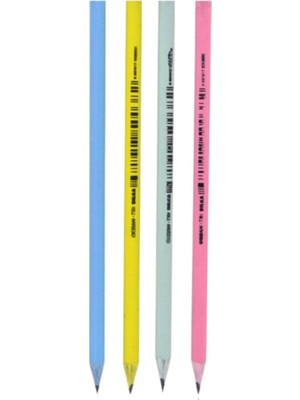 Defne Store Üçgen Pastel 4 Renk Kurşun Kalem, 1 Paket