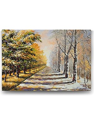 Defne Store Kış ve Sonbahar Tablosu - 140X100 cm