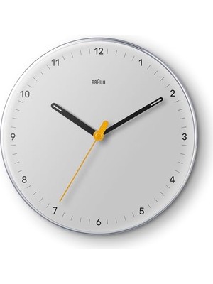 Defne Store BC26W Beyaz Analog Duvar Saati, Sessiz Kuvars Mekanizma ve 23 cm Çap
