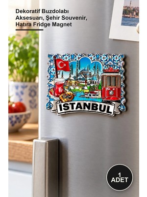 Yenilig 1 Adet Istanbul Temalı Silikon Magnet – Dekoratif Buzdolabı Aksesuarı, Şehir Souvenir, Hatıra Fridge Magnet
