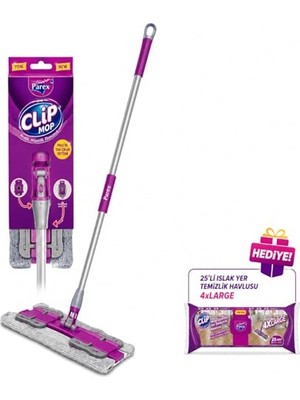 Defne Store Clip Mop Uyumlu 4xl Yer Temizlik Havlusu, 25'li Paket ve Hediye