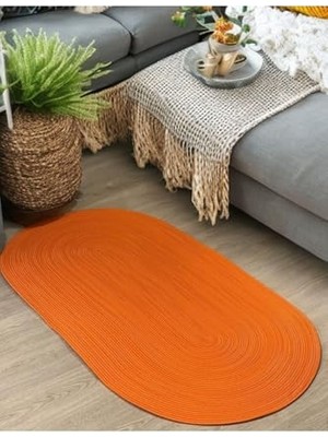 Defne Store Jüt; Halı, Kilim, Paspas, Yolluk, Balkon Halısı, Kolidor Halısı, Çeyizlik Ev Eşyası, Banyo Paspası 60 x 90 Turuncu