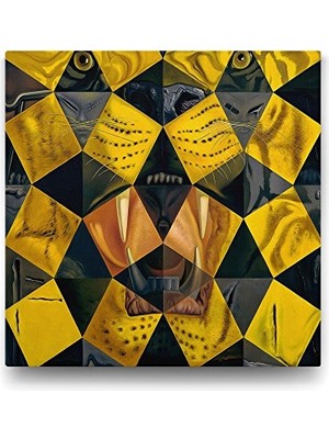 Defne Store Salvador Dali Tiger Reprodüksiyon Tablo, 100X100 cm