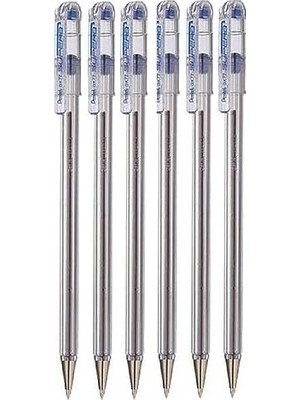 Defne Store Mavi Mükemmel Tükenmez Kalem Kalem Küre Punkt Kalem 0,7 mm Spitze Spitze 0,25 mm Line Genişlik Ince Linie Doldurulabilir Mürekkep BK77 (6 Adet)