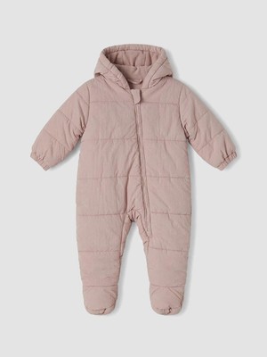 LC Waikiki Kapüşonlu Patikli Kız Bebek Astronot Mont  (W6)