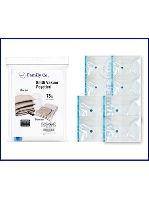 Defne Store Vakumlu Hurç Poşet Seti, 8 Parça: 50X70-4,60X80-4