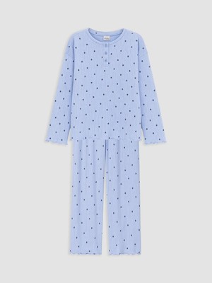 LC Waikiki Bisiklet Yaka Kız Çocuk Pijama Takım  (W6)