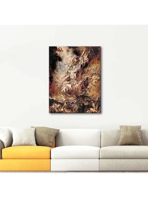 Defne Store Peter Paul Rubens Asi Meleklerin Düşüşü Hıqu Kanvas Tablo (46 x 60 Cm)