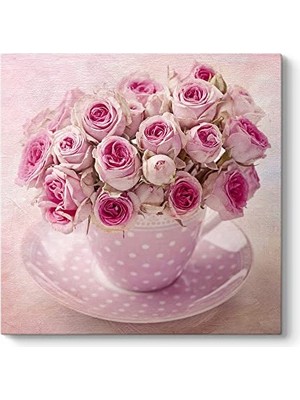 Defne Store English Home Çiçek Desenli Tablo 70X70
