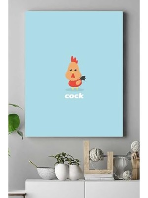 Defne Store PSTER16732 Küçük Horoz Çocuk Odası Kanvas Tablo 50 x 70