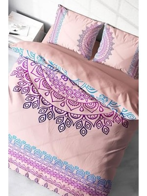 Defne Store Nevresim Takımı, %100 Pamuk Saten Çift Kişilik Soft Mandala, MONOHOME39929