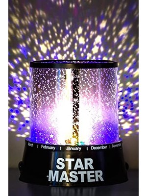 Defne Store Star Master Pilli Projeksiyonlu LED Yıldızlı Renkli Gece Lambası Bebek Odası Uzay