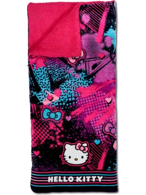 Ms Hello Kitty Bulut Sherpa Pijama Çantası, 68,5 cm x 157,5 Cm, Slumber Kitty