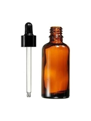 Defne Store Amber Cam Şişe 100 Ml, Cam Damlalıklı