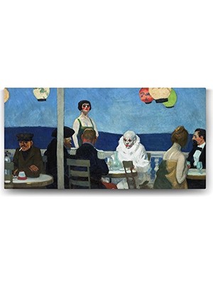 Defne Store Edward Hopper Soir Bleu Sanat Tablosu, 140X70 cm