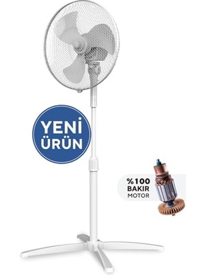 Defne Store Beyaz 16" Vantilatör, 3p, KTF-290