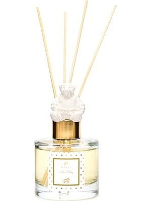 Defne Store 100 ml Ekru Ayıcık Seramik Taş ve Bambu Çubuklu Baby Oda Kokusu