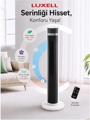Defne Store LXF-260 W Beyaz Kule Vantilatör