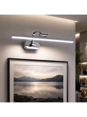 Ms Cata CT-5212 Krom Kasa 7W Led'li Kuğu Aplik, Günışığı Modern Dekoratif Duvar Lambası
