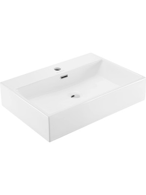 Ms Claire 60 cm Dikdörtgen Duvara Monte Banyo Lavabosu