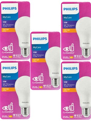Ms Mycare 13W Sarı Işık E27 Duylu LED Ampul, 1521 Lümen, 5 Adet