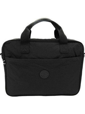 Sanmorris Unisex Klinkır Koyu Gri Renkli Suya Dayanıklı Laptop Bölmeli Çapraz Askılı Evrak ve Laptop Çantası