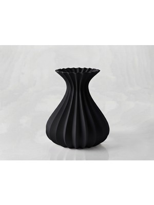 OEM Modern Çizgili 3D Baskı Dekoratif Vazo Şık Tasarım Salon ve Ofis Süsü