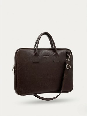 Sanmorris Unisex 15.6 Inç Uyumlu Suni Deri Darbe Korumalı Laptop ve Evrak Çantası